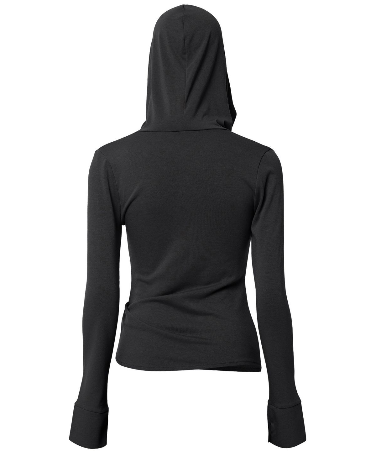 플레어업(FLAREUP) Asymmetrical Draped Hoodie (FL-187_Black)