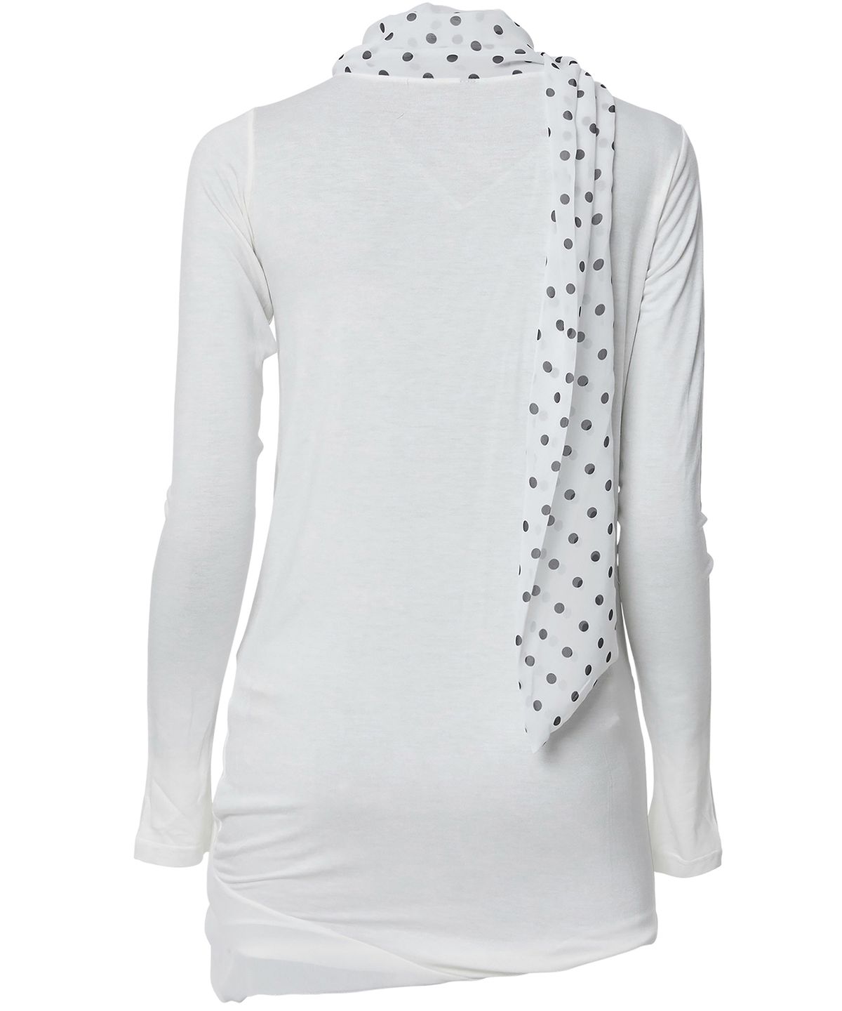 플레어업(FLAREUP) Layered Dot Scarf Long Sleeve (FL-182_White)