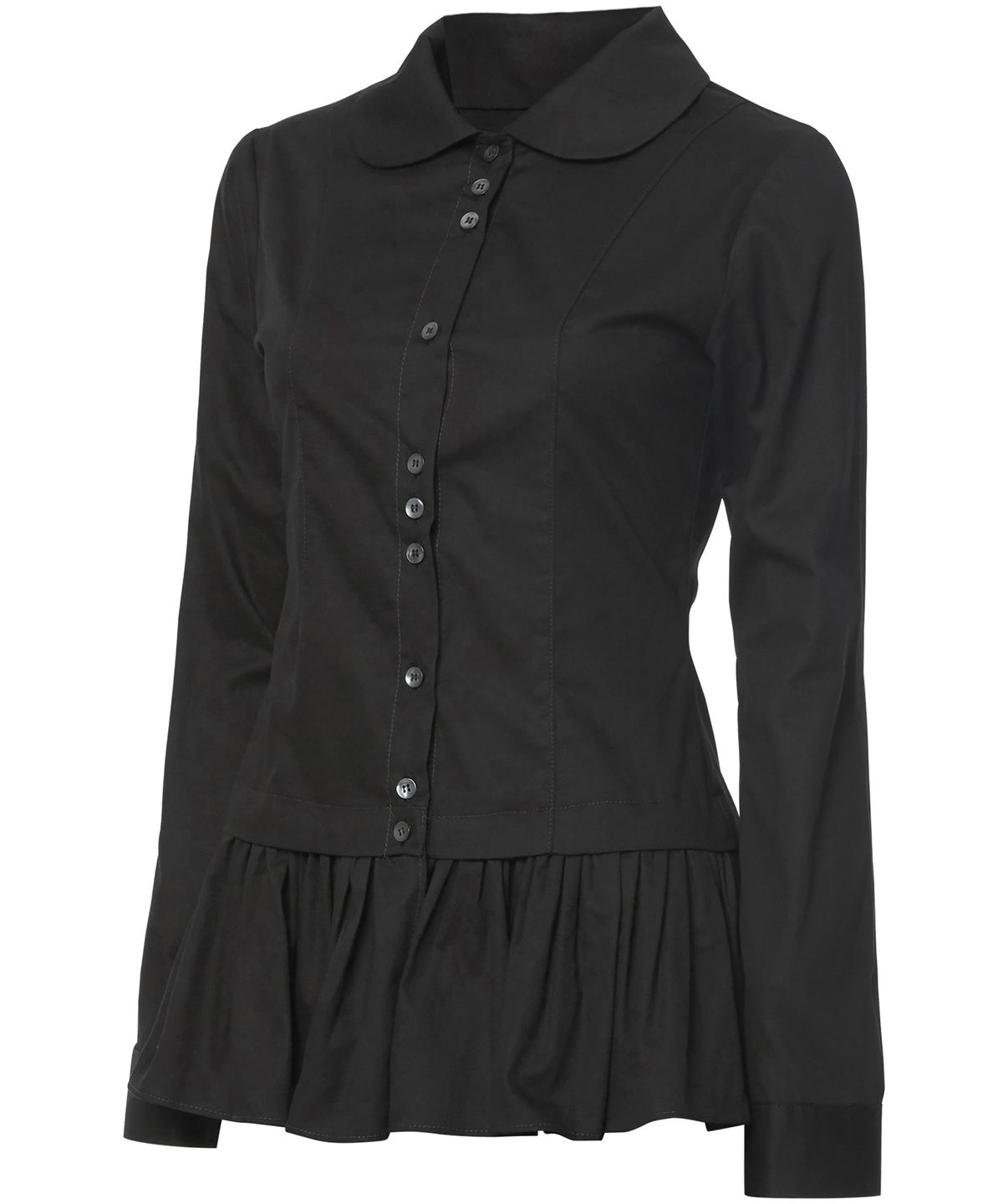 플레어업(FLAREUP) Dani Frill Shirts (FL-188_Black)