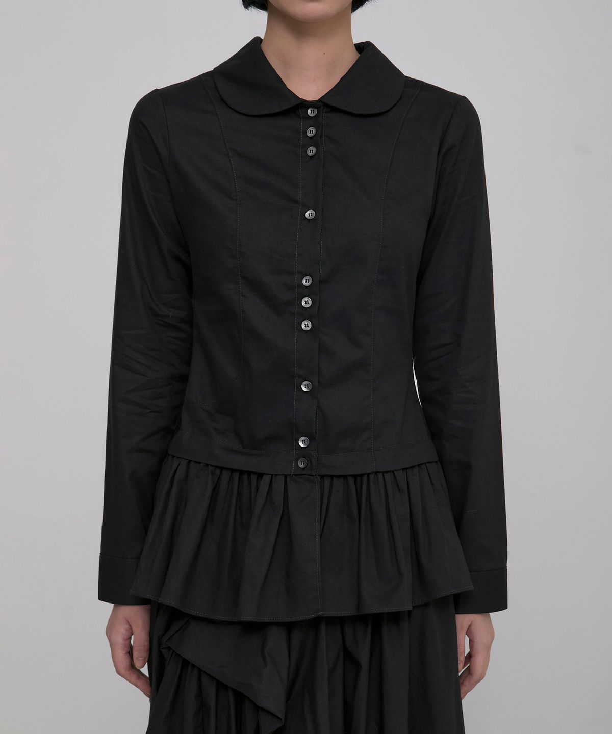 플레어업(FLAREUP) Dani Frill Shirts (FL-188_Black)