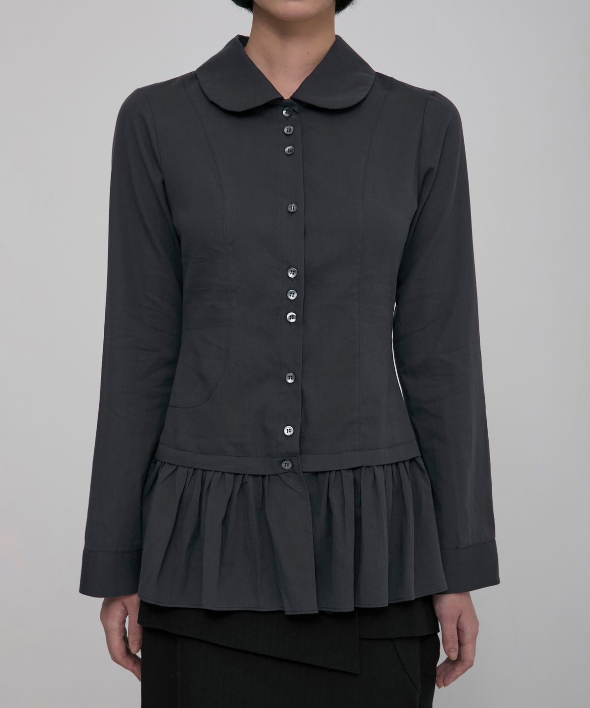 플레어업(FLAREUP) Dani Frill Shirts (FL-188_Charcoal)