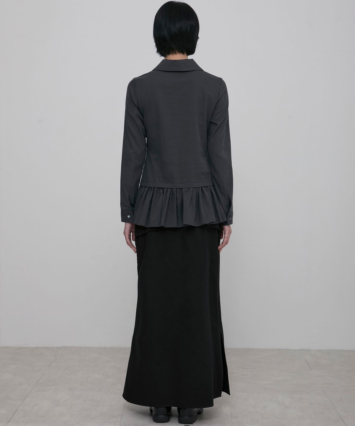 플레어업(FLAREUP) Dani Frill Shirts (FL-188_Charcoal)