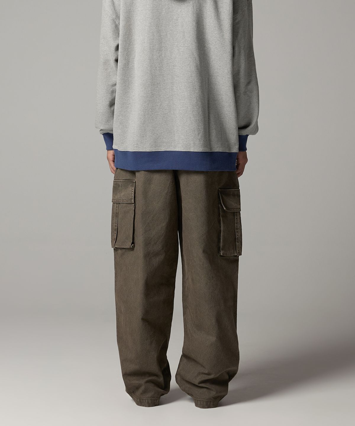 디키즈(DICKIES) 워시드 덕 캔버스 카고 팬츠 Khaki Brown