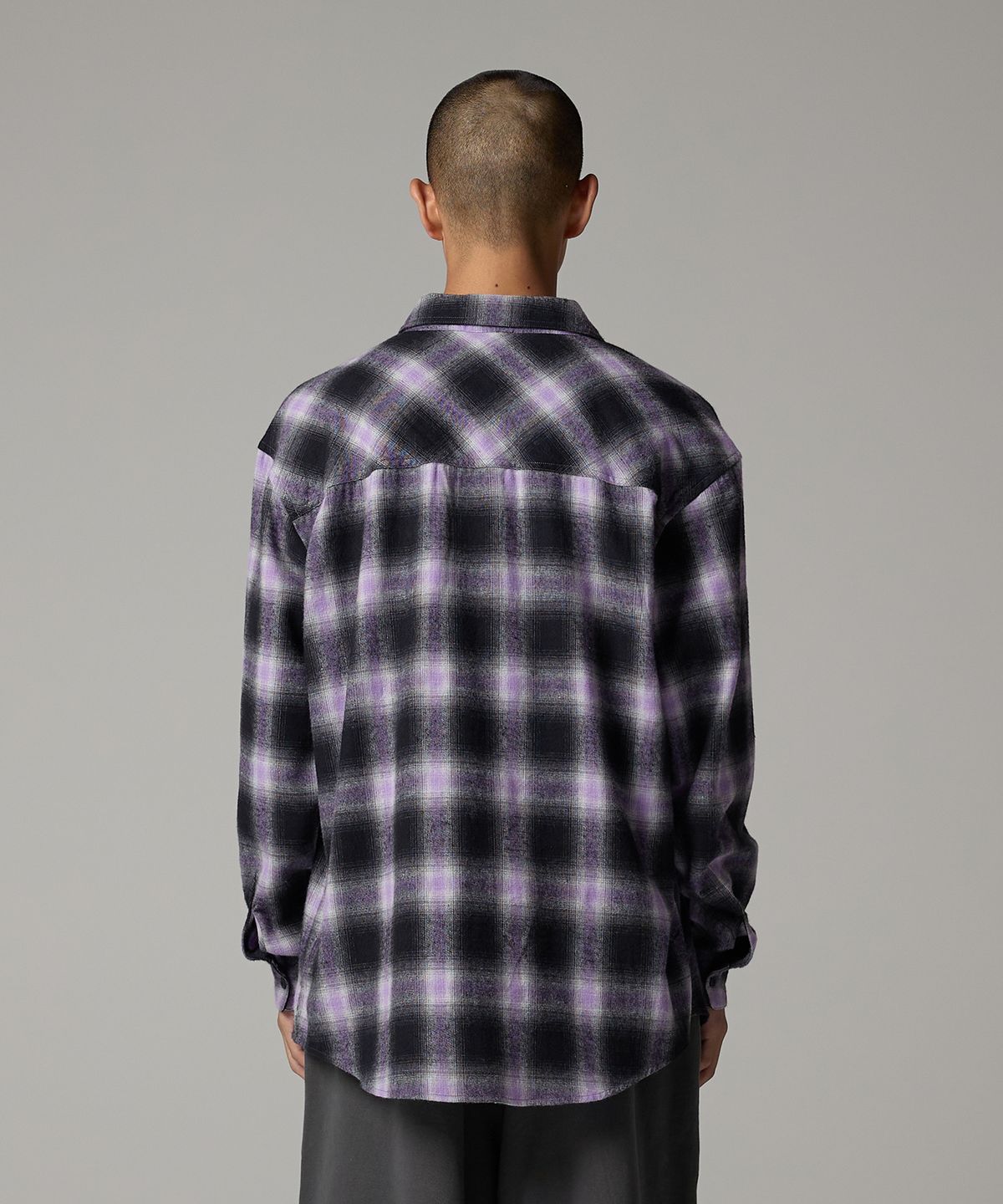디키즈(DICKIES) 원 포켓 옴브레 셔츠 Purple