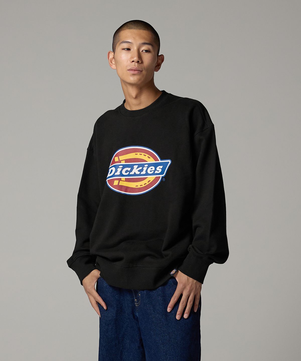 디키즈(DICKIES) 트리 로고 스웨트셔츠 Black