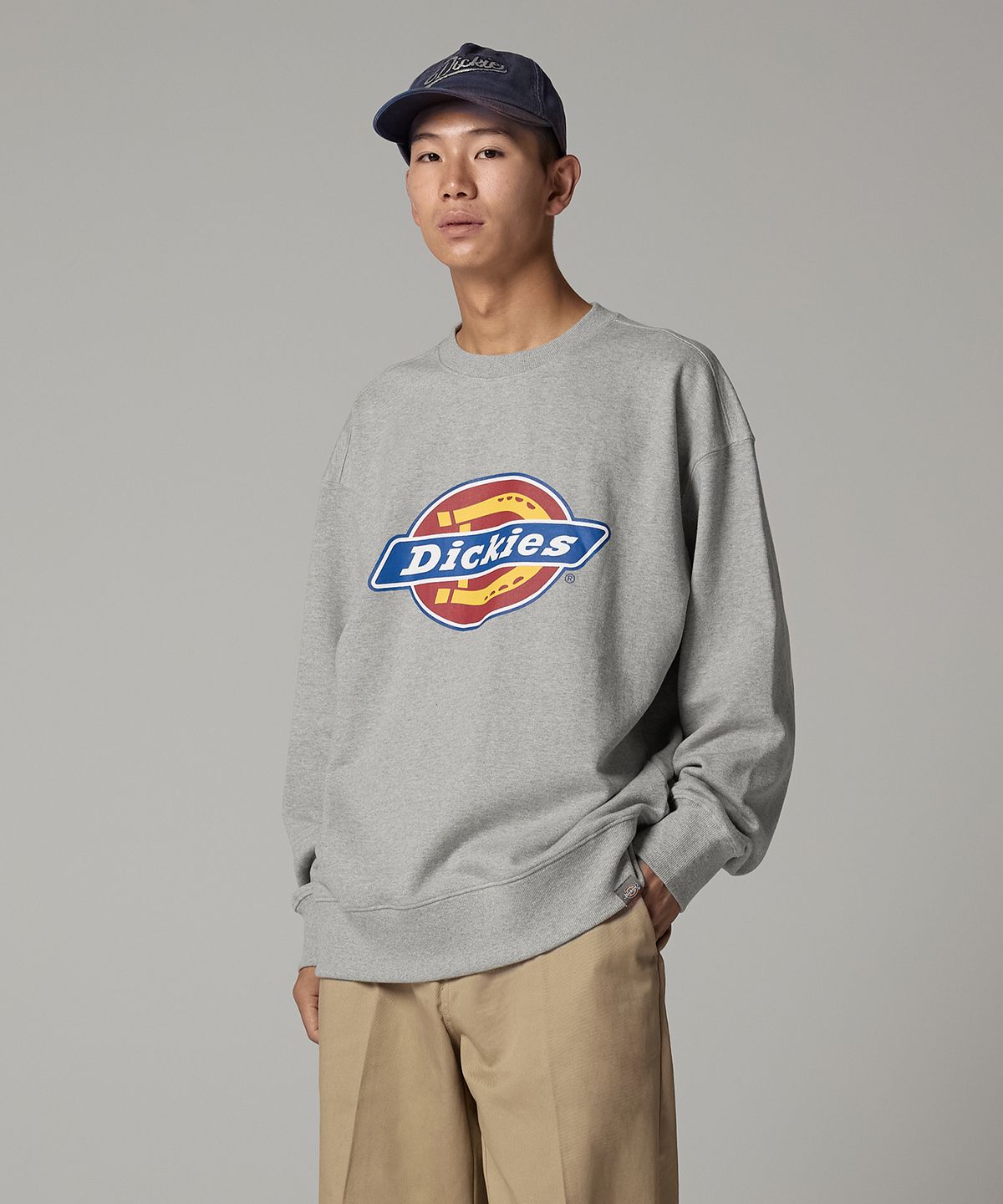 디키즈(DICKIES) 트리 로고 스웨트셔츠 Melange Gray