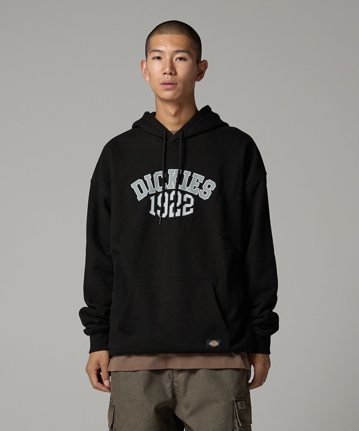 디키즈(DICKIES) 아치 폰트 로고 후디 Black
