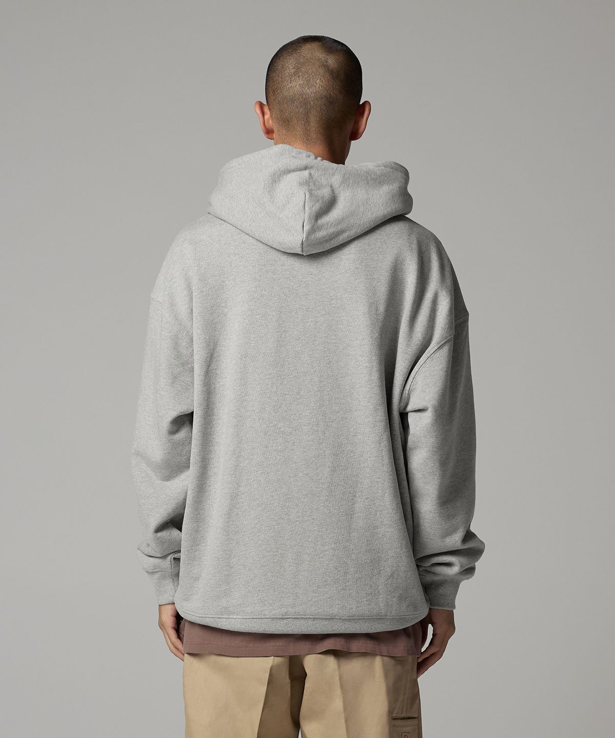 디키즈(DICKIES) 아치 폰트 로고 후디 Melange Gray