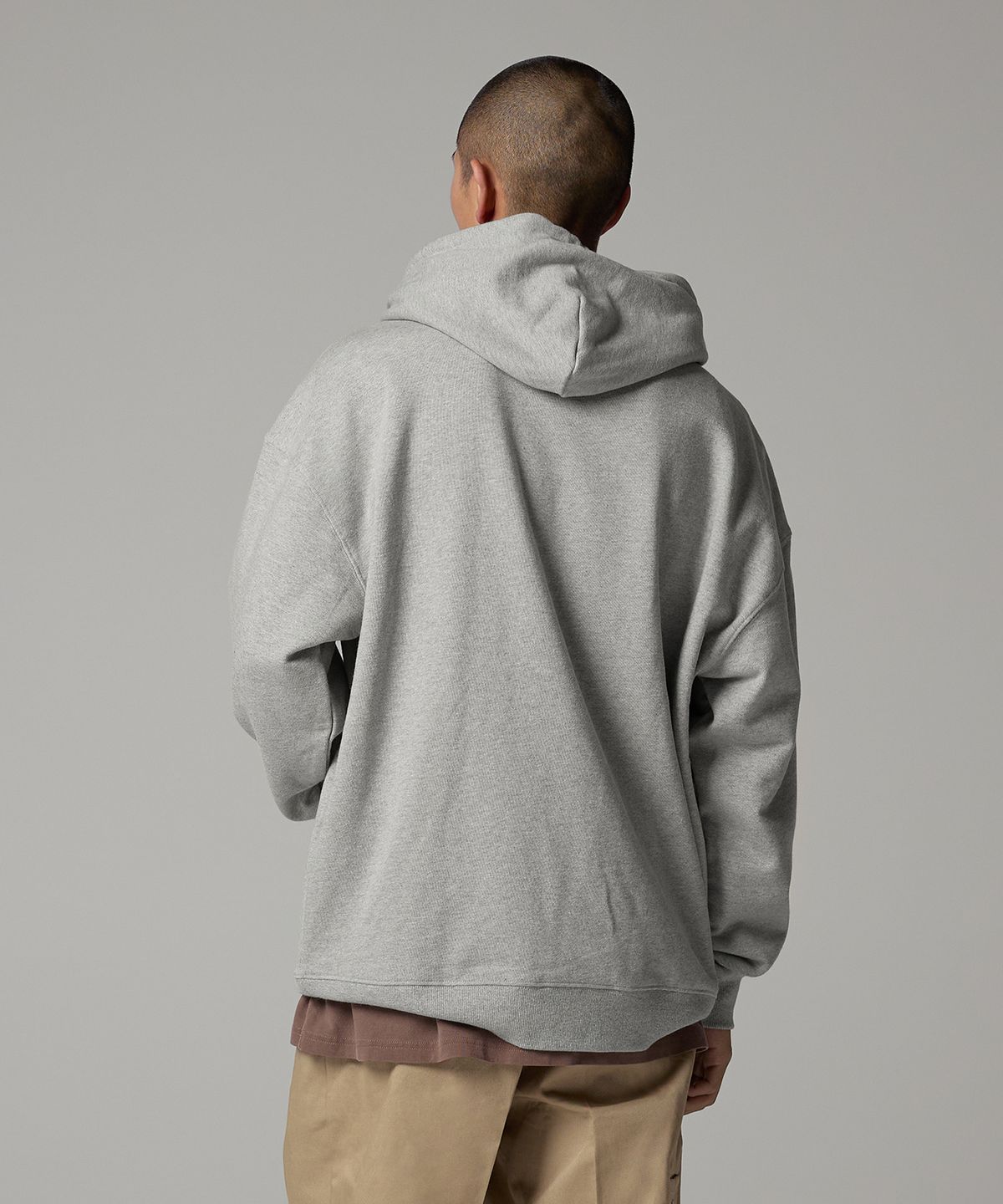 디키즈(DICKIES) 아치 폰트 로고 후디 Melange Gray