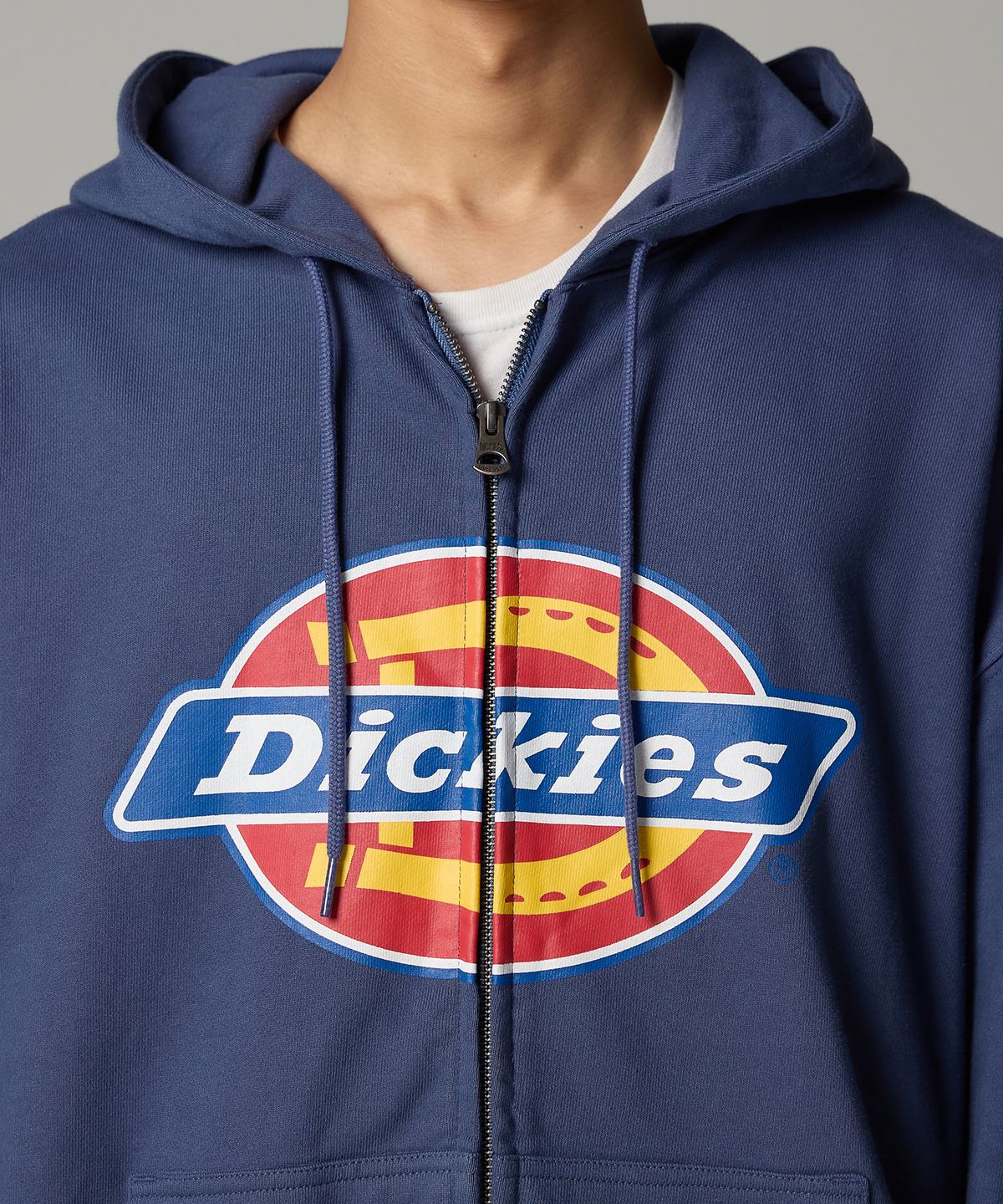 디키즈(DICKIES) 트리 로고 집업 후디 Navy