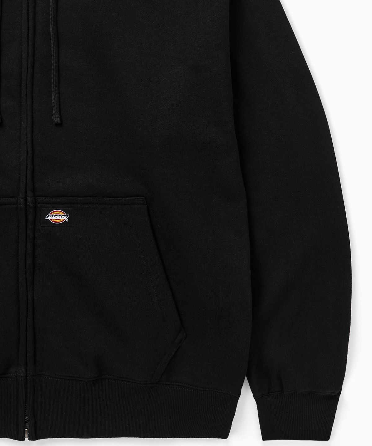 디키즈(DICKIES) 베이직 로고 후드 집업 Black