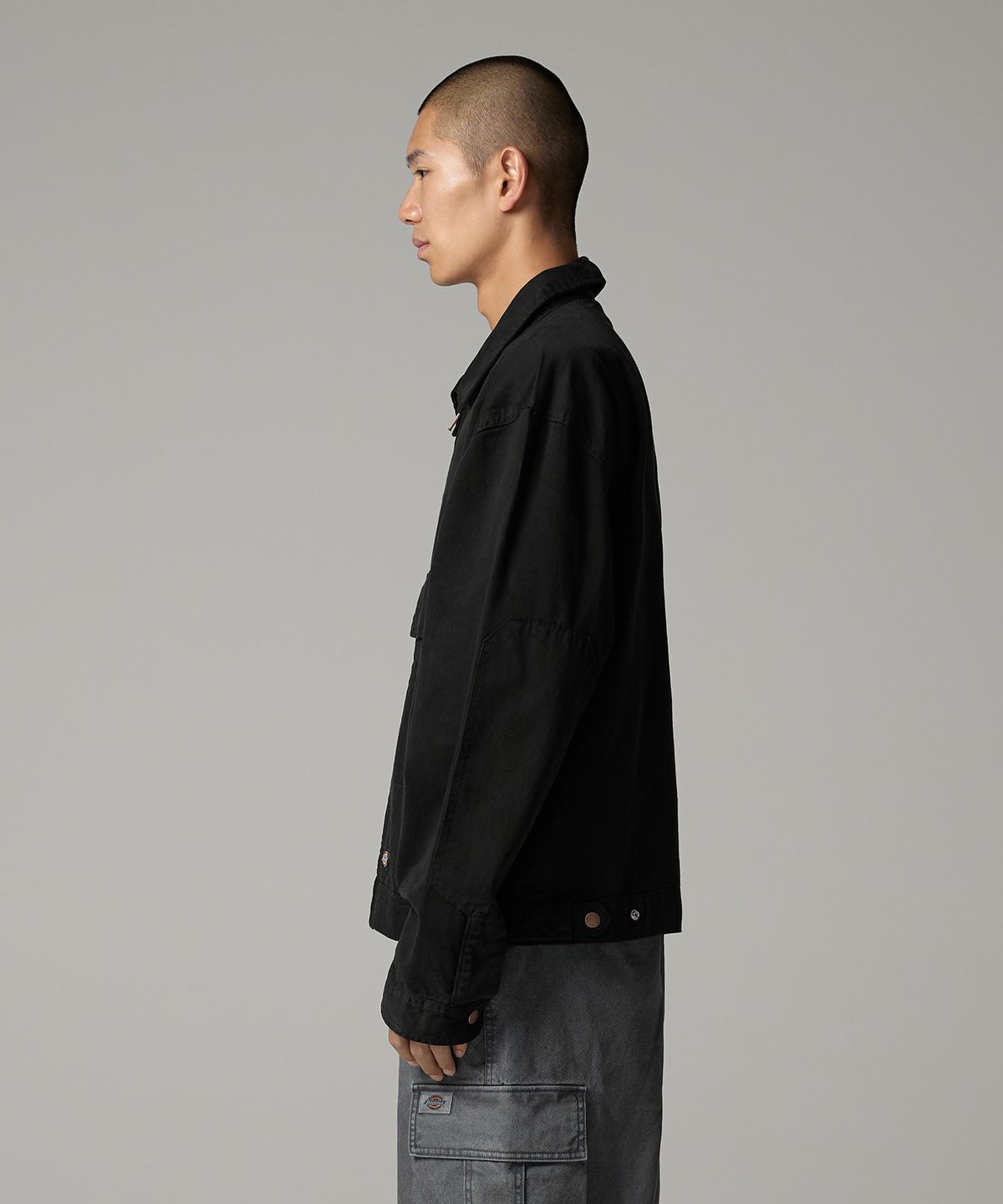 디키즈(DICKIES) 트러커 오버핏 재킷 Black