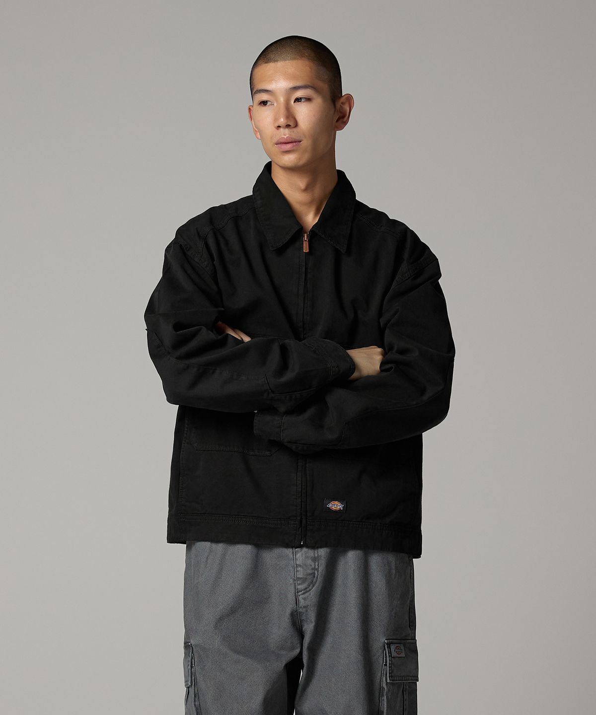 디키즈(DICKIES) 트러커 오버핏 재킷 Black