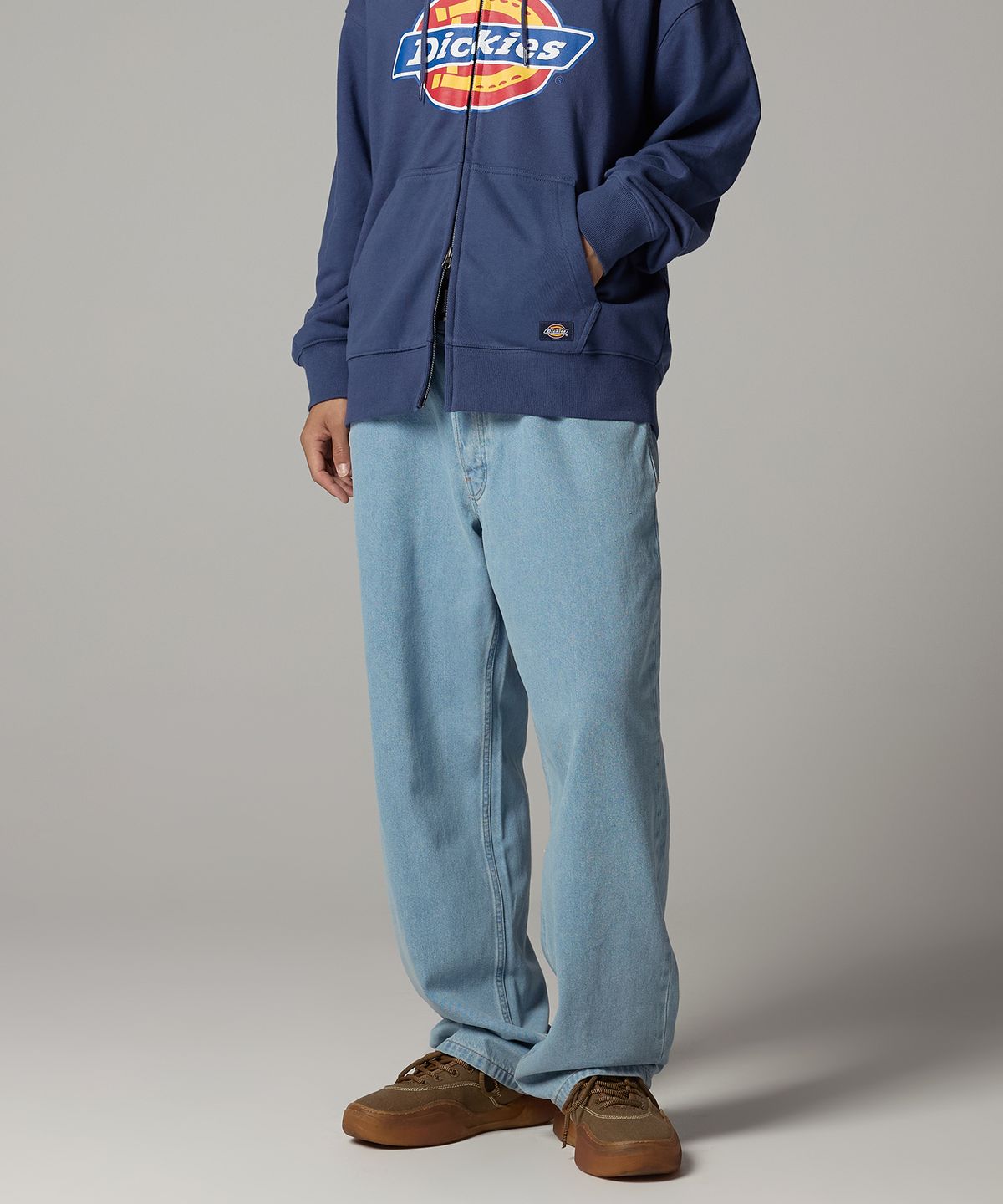 디키즈(DICKIES) 캔버스 토마스빌 루즈핏 데님팬츠 Vintage Blue