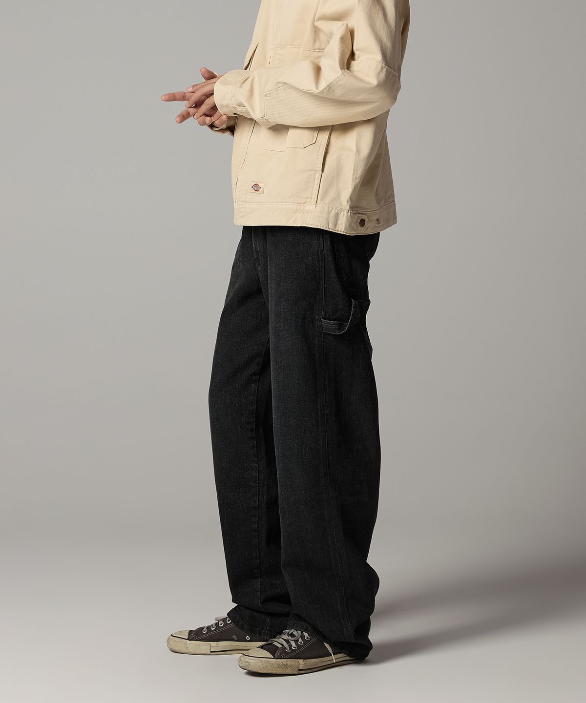 디키즈(DICKIES) 1993 카펜터 데님 팬츠 Black Denim
