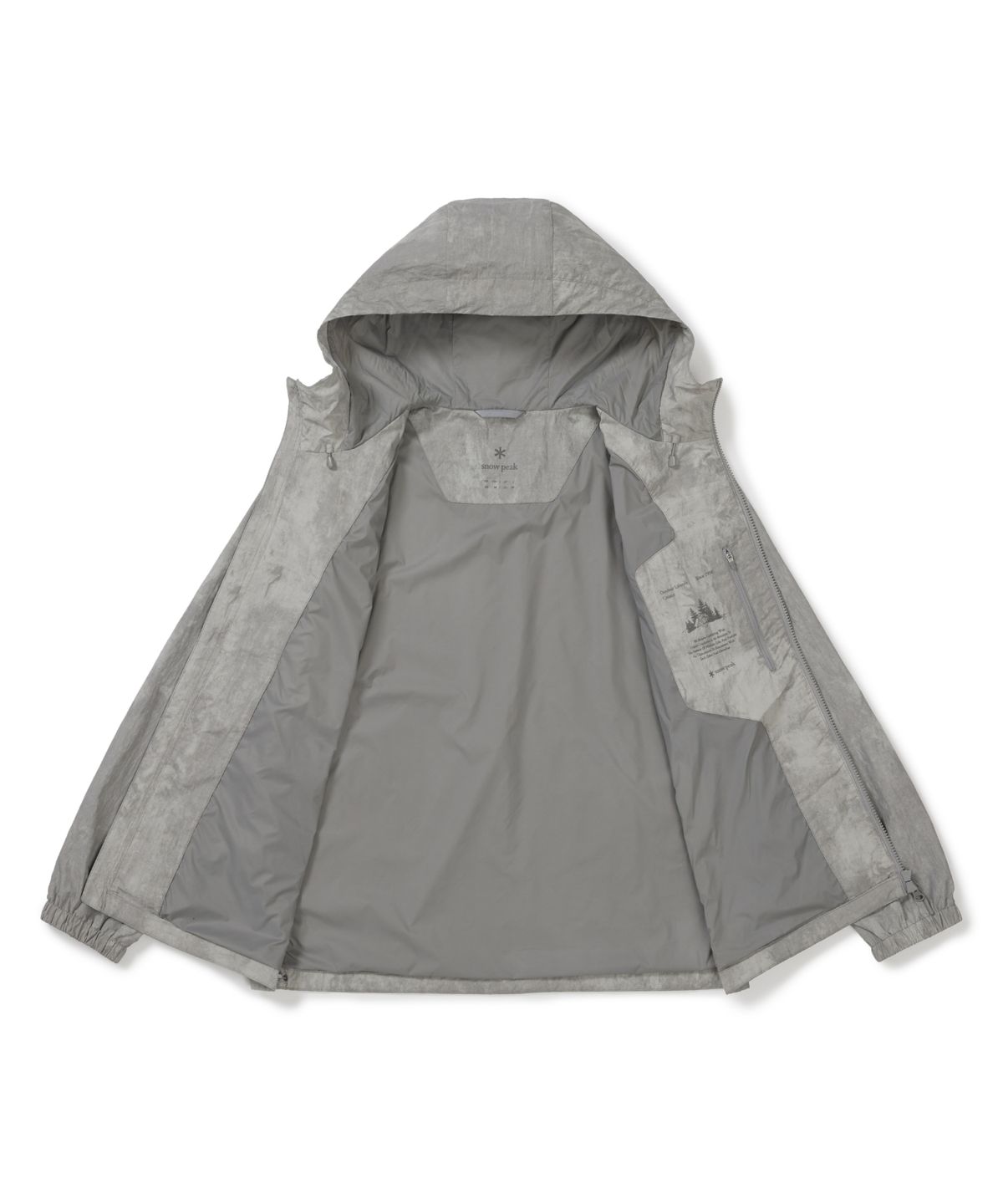 스노우피크 어패럴(SNOWPEAK APPAREL) 프린트 바람막이 (S25FMTWB34) Ash Gray