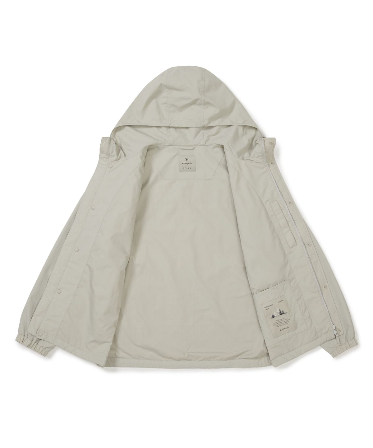스노우피크 어패럴(SNOWPEAK APPAREL) 캠플 후드 바람막이 (S25FMCWB12) Light Beige