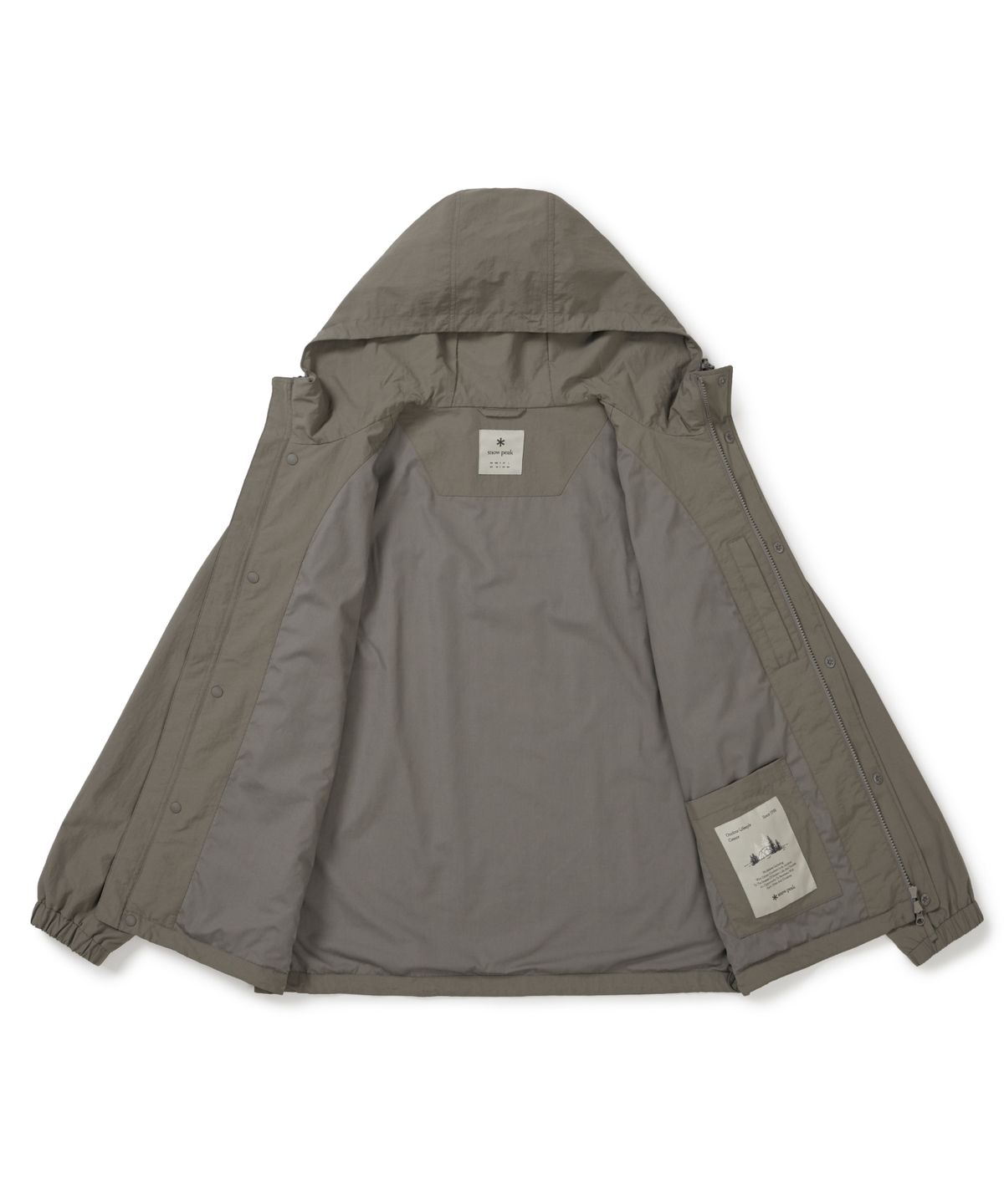 스노우피크 어패럴(SNOWPEAK APPAREL) 캠플 후드 바람막이 (S25FMCWB12) Dark Khaki