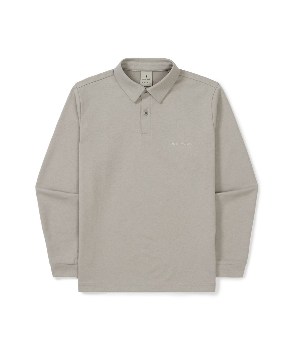 스노우피크 어패럴(SNOWPEAK APPAREL) 폴로 긴팔 티셔츠 (S25FMFPS10) Warm Gray