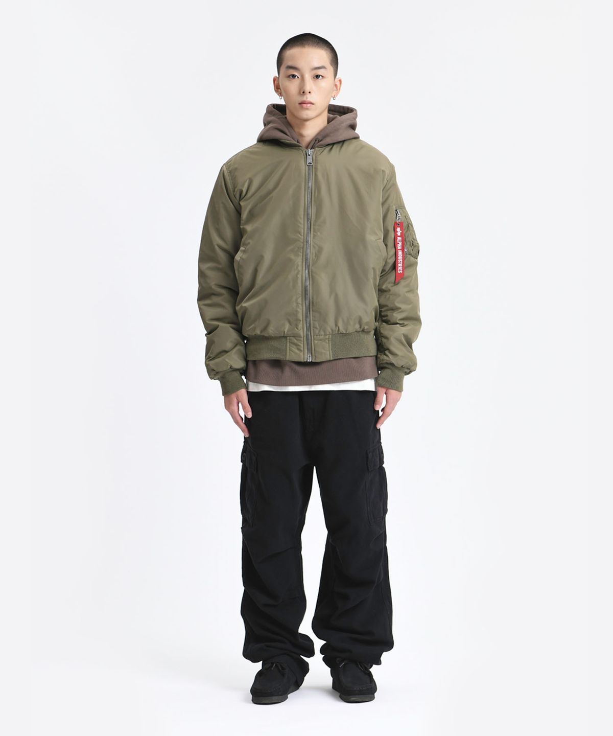 알파 인더스트리(ALPHA INDUSTRIES) MA-1 옥스포드 플라이트 자켓 OG-107 그린