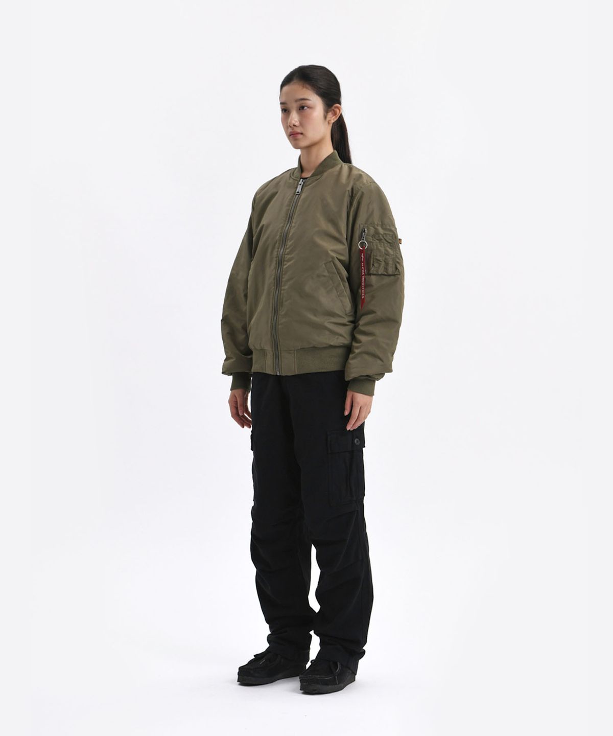 알파 인더스트리(ALPHA INDUSTRIES) MA-1 옥스포드 플라이트 자켓 OG-107 그린