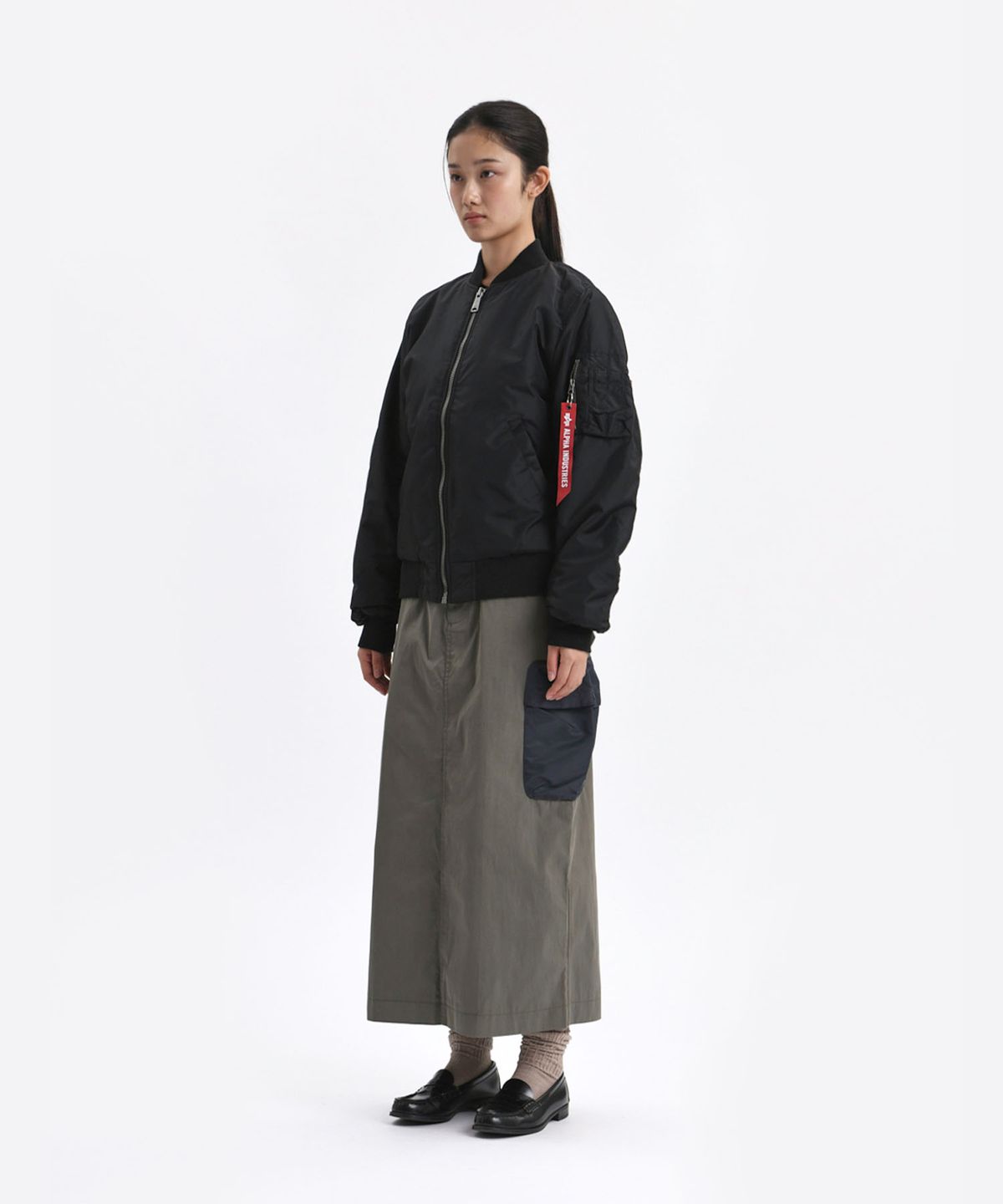 알파 인더스트리(ALPHA INDUSTRIES) MA-1 옥스포드 플라이트 자켓 BLACK