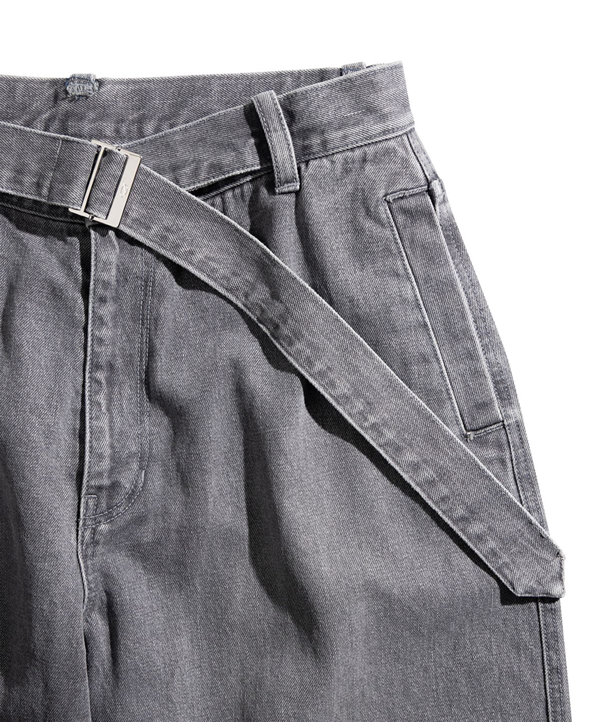 51퍼센트(51PERCENT) Belted Denim Pants - Grey