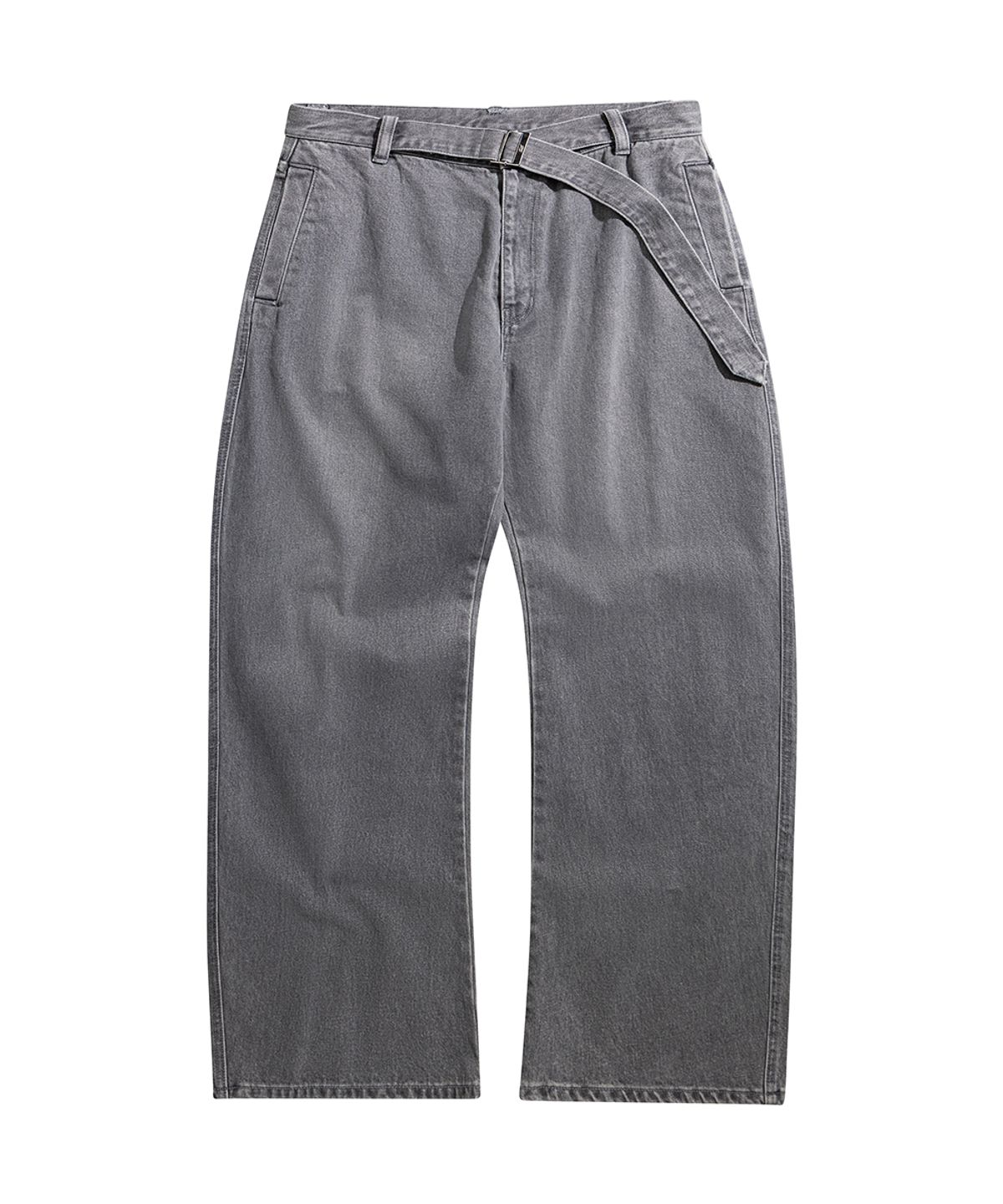 51퍼센트(51PERCENT) Belted Denim Pants - Grey