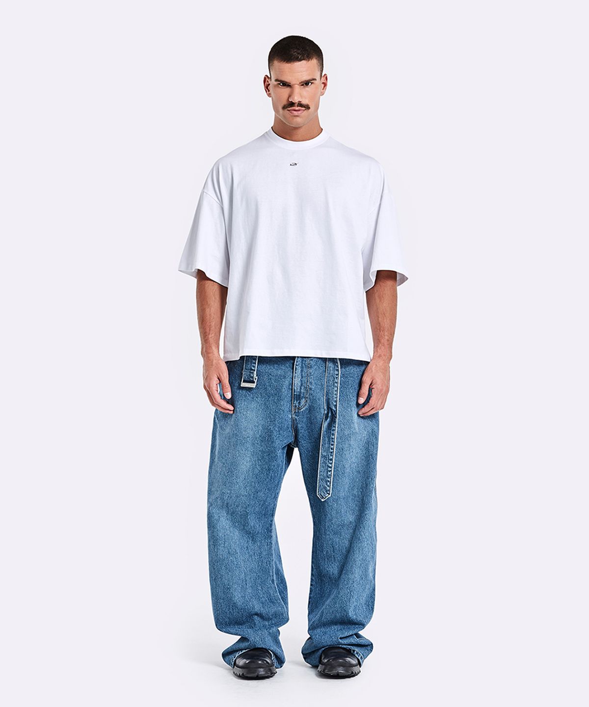 51퍼센트(51PERCENT) Belted Denim Pants - Blue