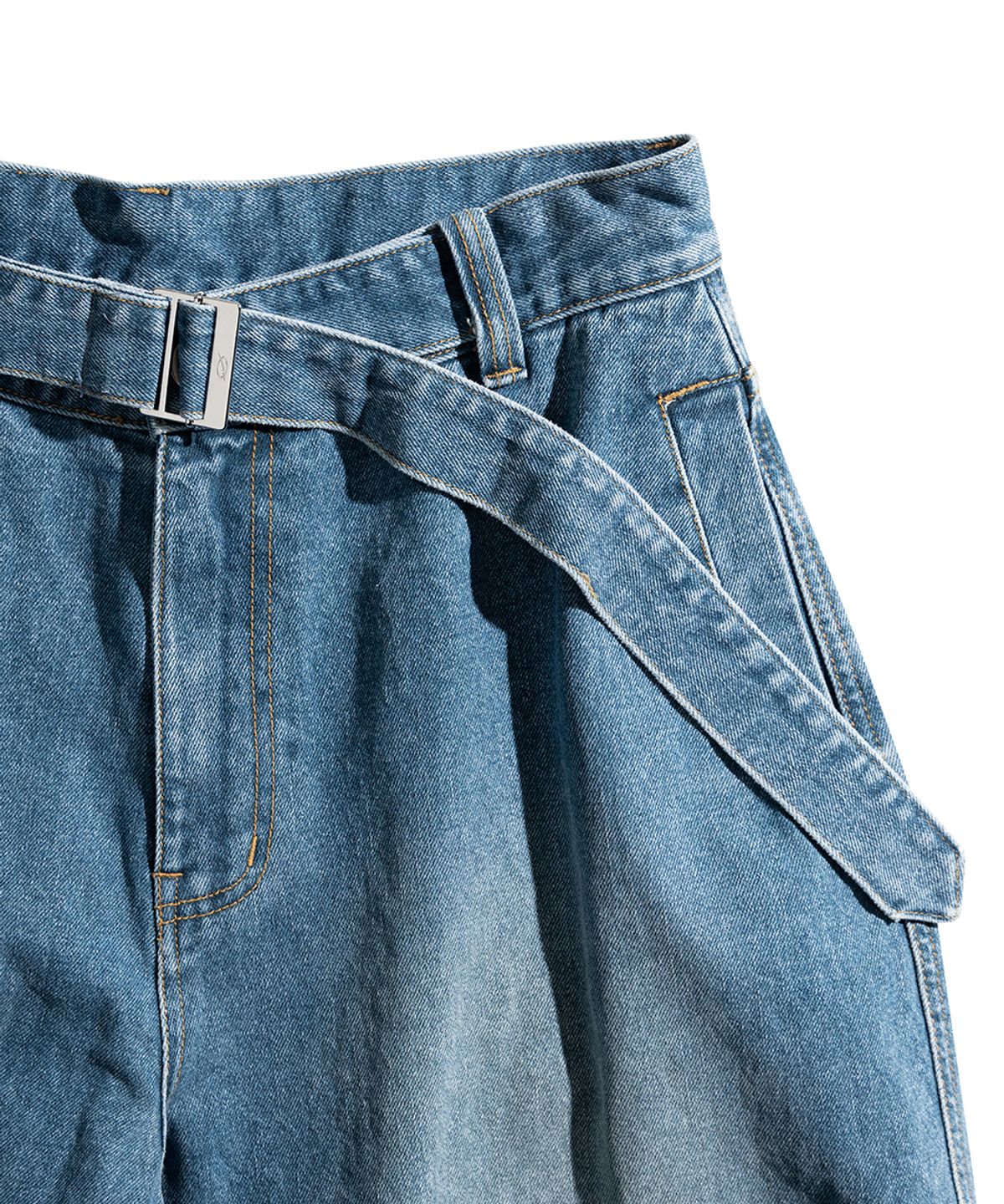 51퍼센트(51PERCENT) Belted Denim Pants - Blue
