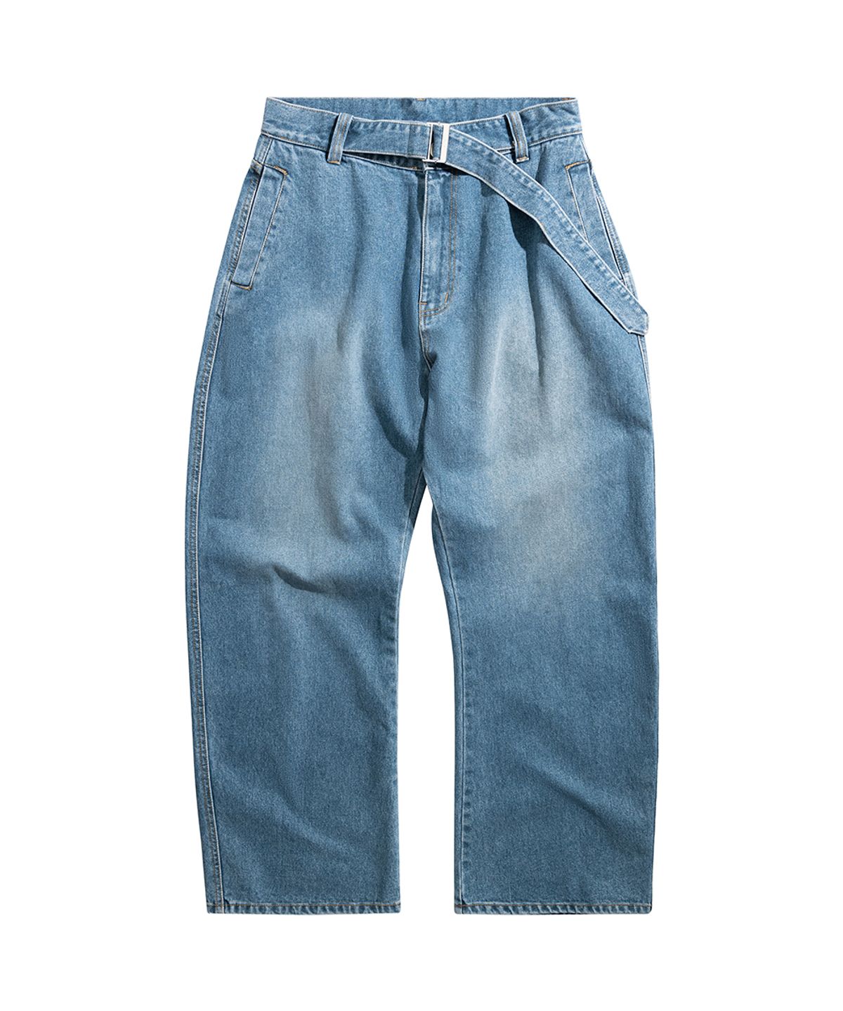 51퍼센트(51PERCENT) Belted Denim Pants - Blue