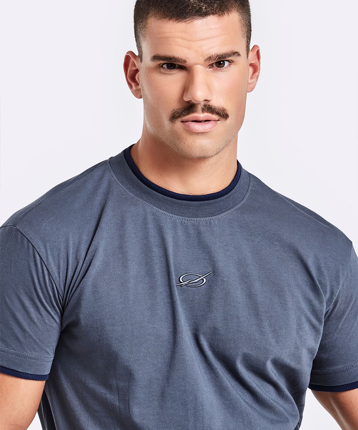 51퍼센트(51PERCENT) Ringer T-Shirt - Charcoal