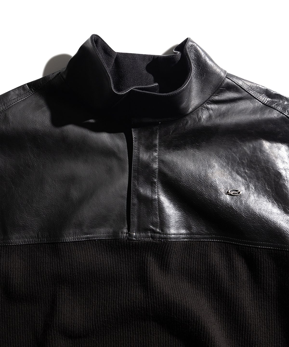 51퍼센트(51PERCENT) Leather Knit Anorak - Black