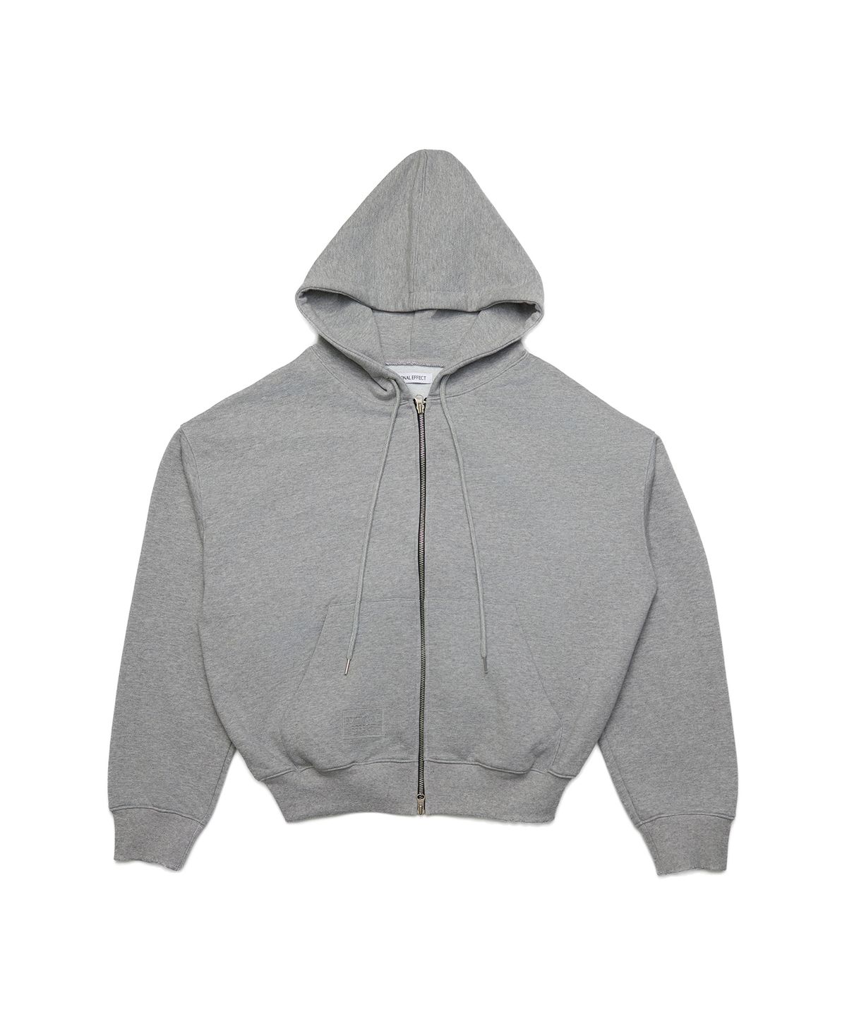 카인즈(KINDS) 백 로고 러닝자수 오버핏 후드 집업_Gray