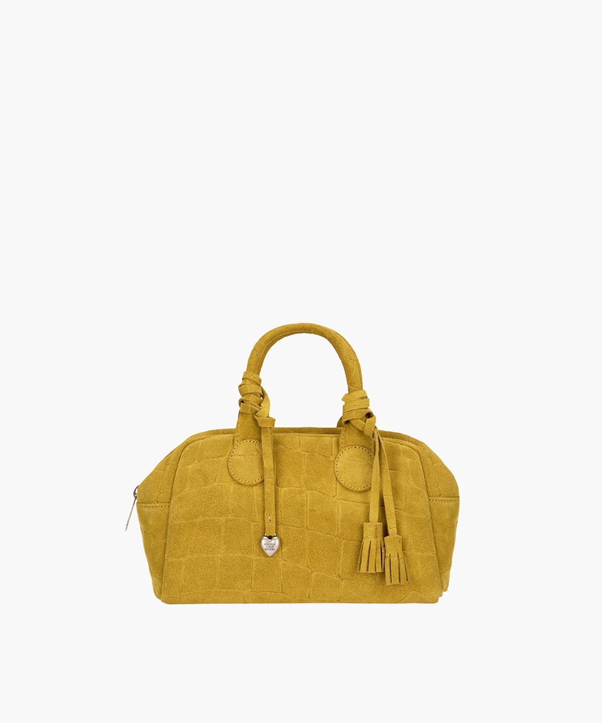 마지셔우드(MARGESHERWOOD) SOFT BOWLING_mustard croc-effect suede
