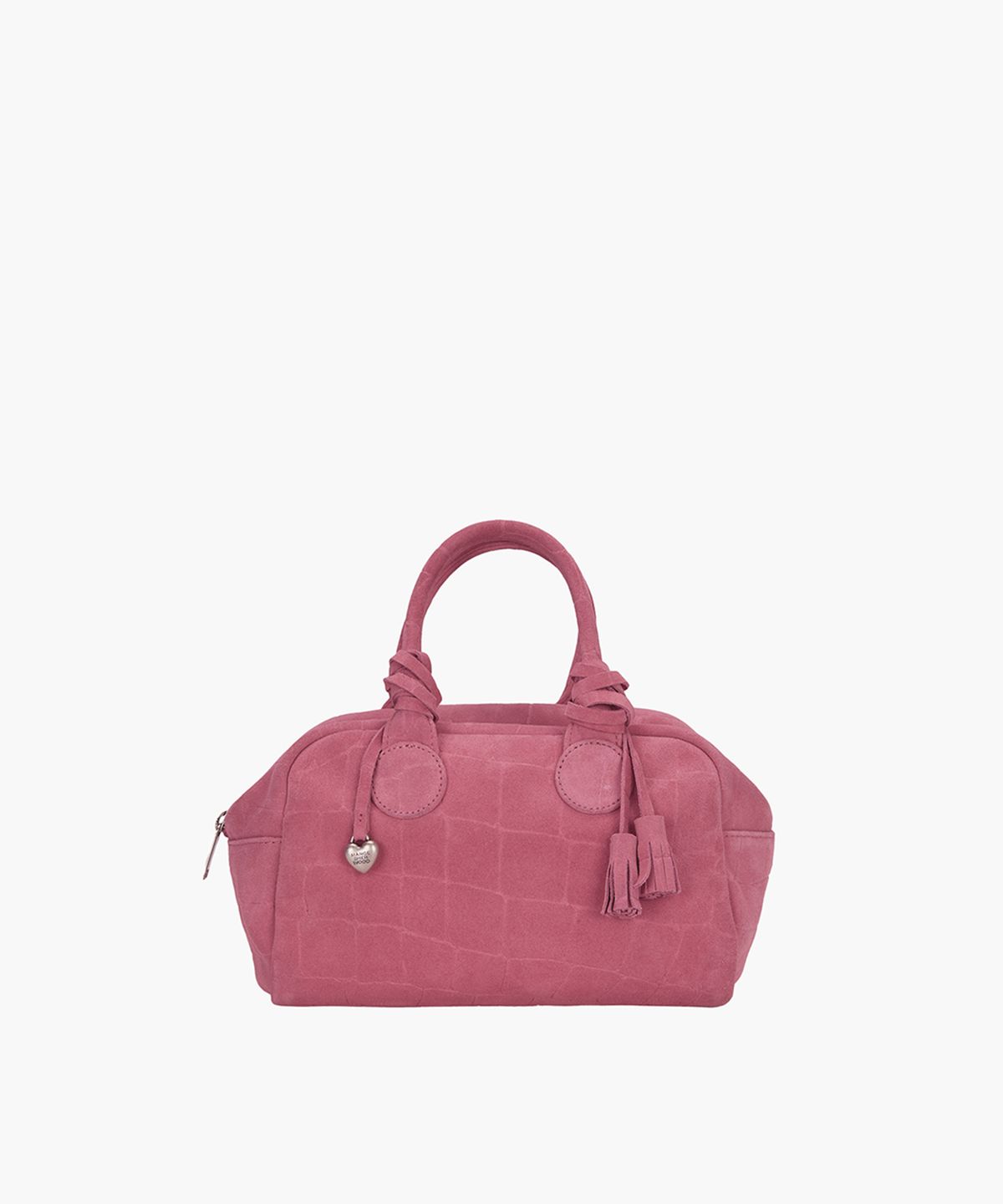마지셔우드(MARGESHERWOOD) SOFT BOWLING_pink croc-effect suede