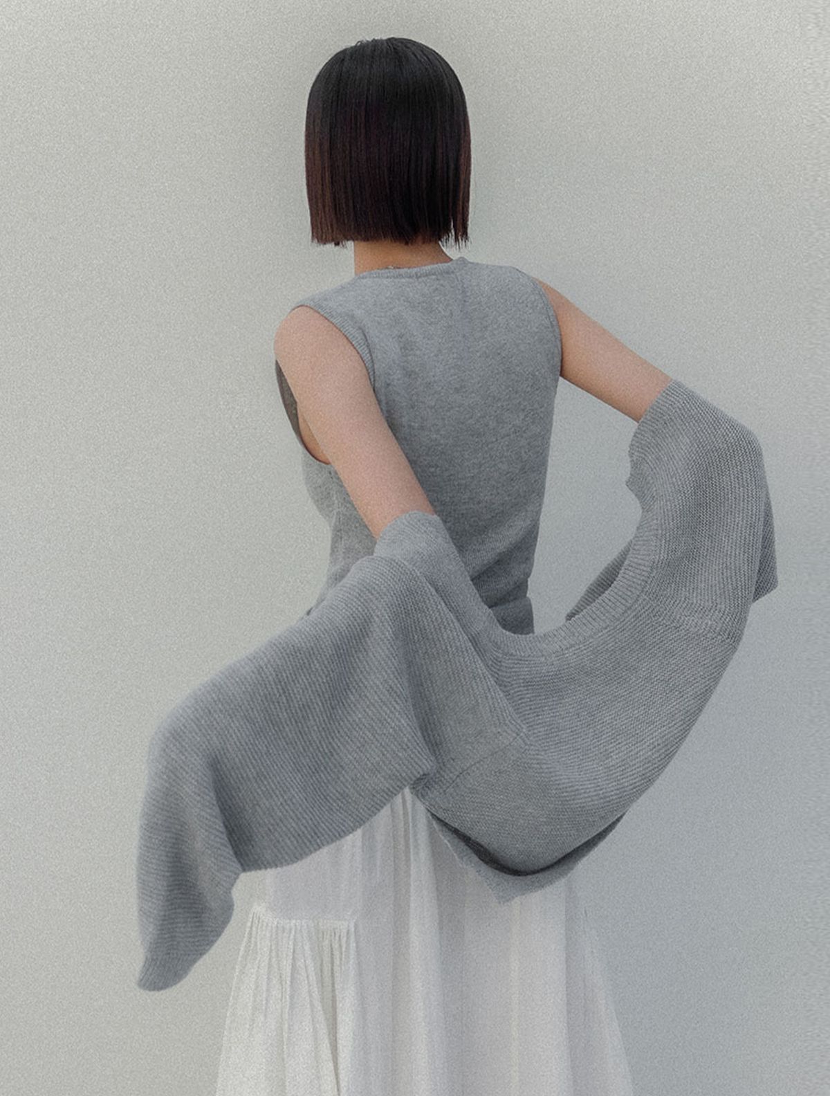 메무아(MEMUA) 리걸 보트넥 볼레로 니트세트