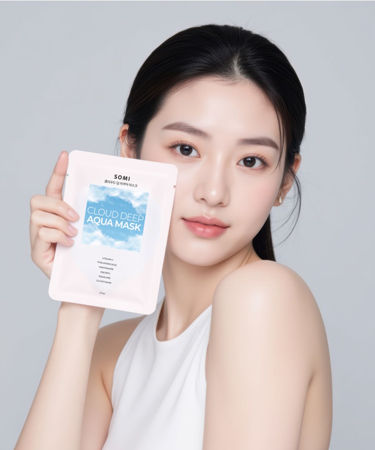 소미(SOMI) 클라우드 딥 아쿠아 마스크 27ml 5매(투명파우치포함)