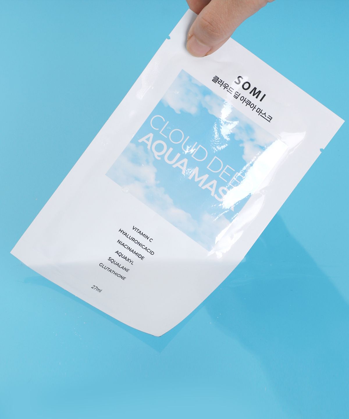 소미(SOMI) 클라우드 딥 아쿠아 마스크 27ml 5매(투명파우치포함)