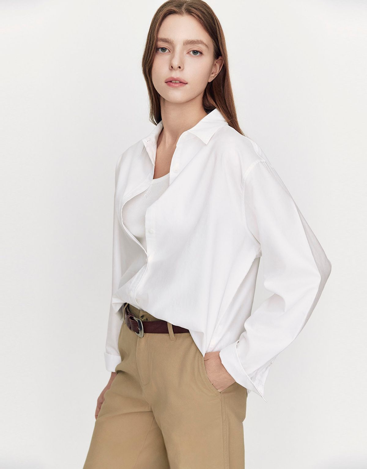 지오다노(GIORDANO) 옥스포드 루즈핏 긴팔 셔츠 345903 [3color]