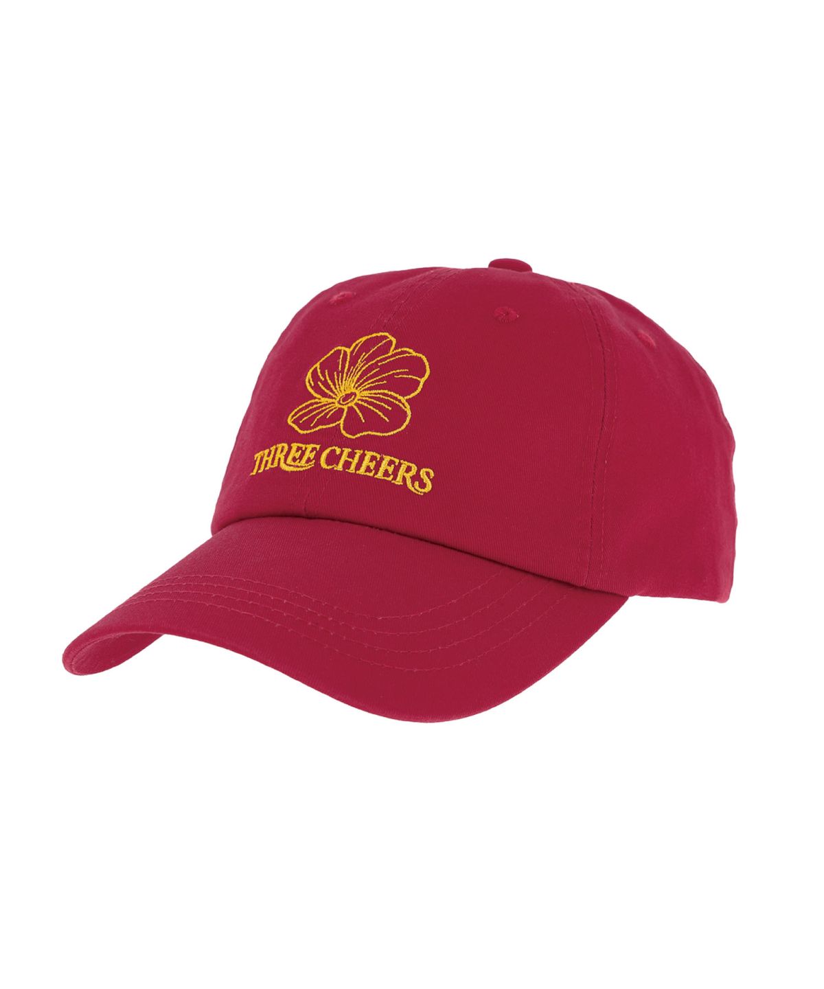 쓰리치얼스(THREECHEERS) THREECHEERS FLOWER LOGO BALLCAP RED