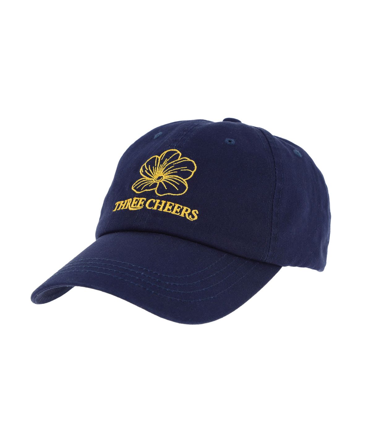 쓰리치얼스(THREECHEERS) THREECHEERS FLOWER LOGO BALLCAP NAVY