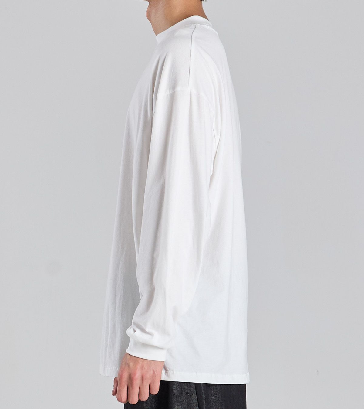 버튼서울(BUTTON SEOUL) 수피마 100 롱슬리브 티셔츠 (화이트)