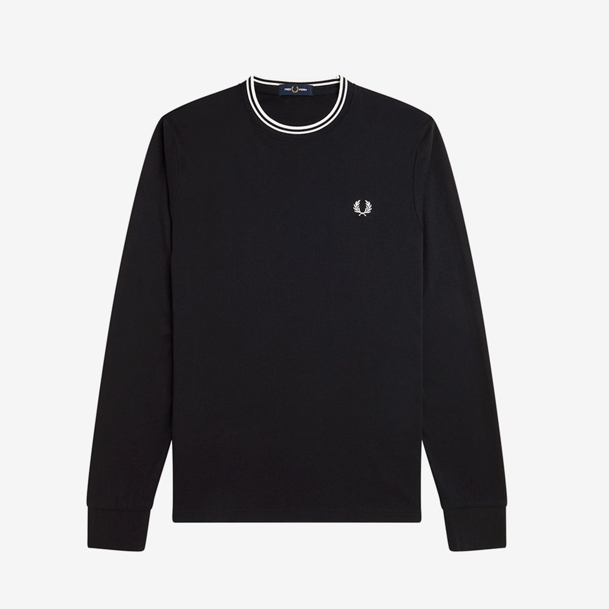 프레드페리(FRED PERRY) [Baseline] 롱슬리브 트윈 팁 티셔츠 - 네이비 AFPM2539602-795