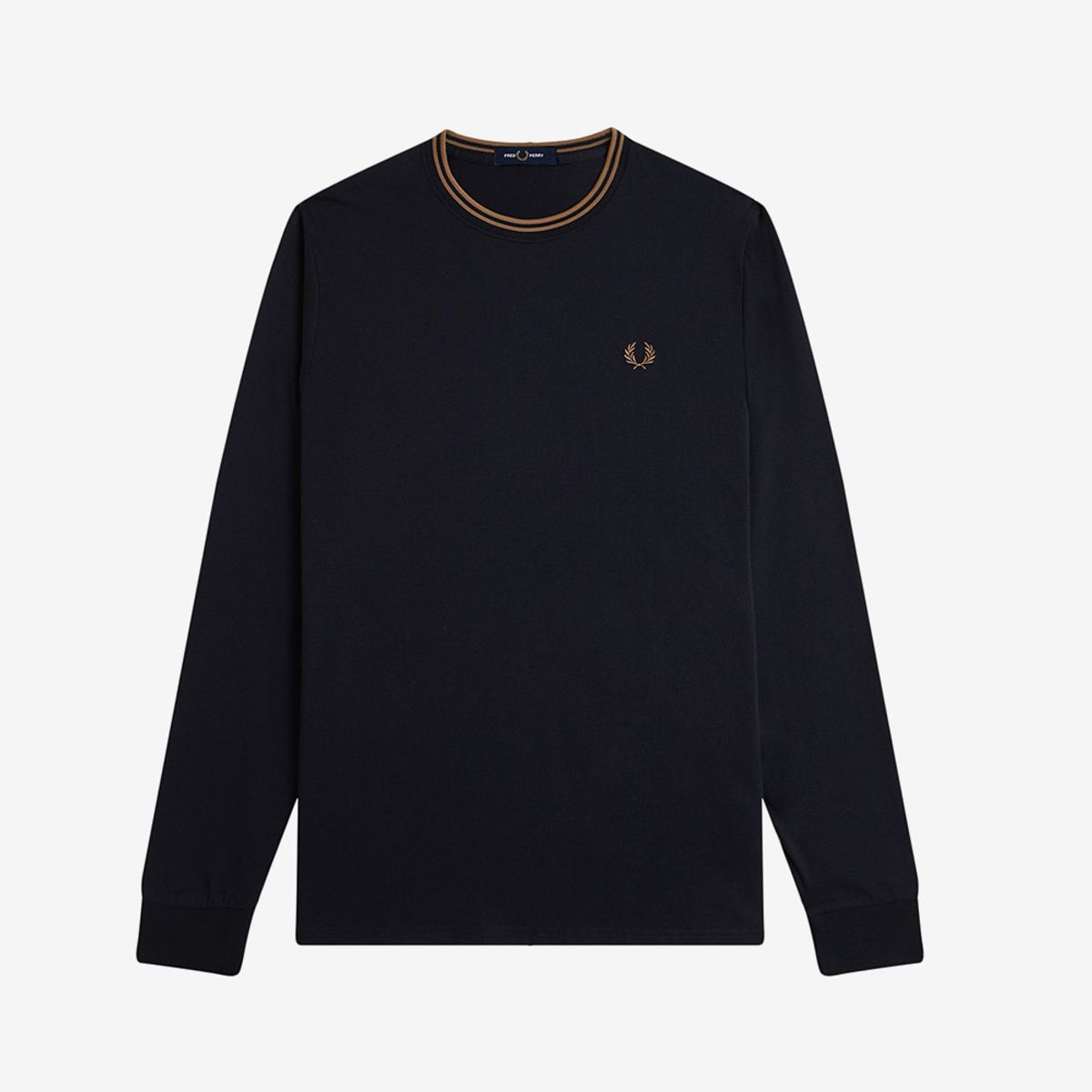 프레드페리(FRED PERRY) [Baseline] 롱슬리브 트윈 팁 티셔츠 - 블랙 AFPM2539602-184