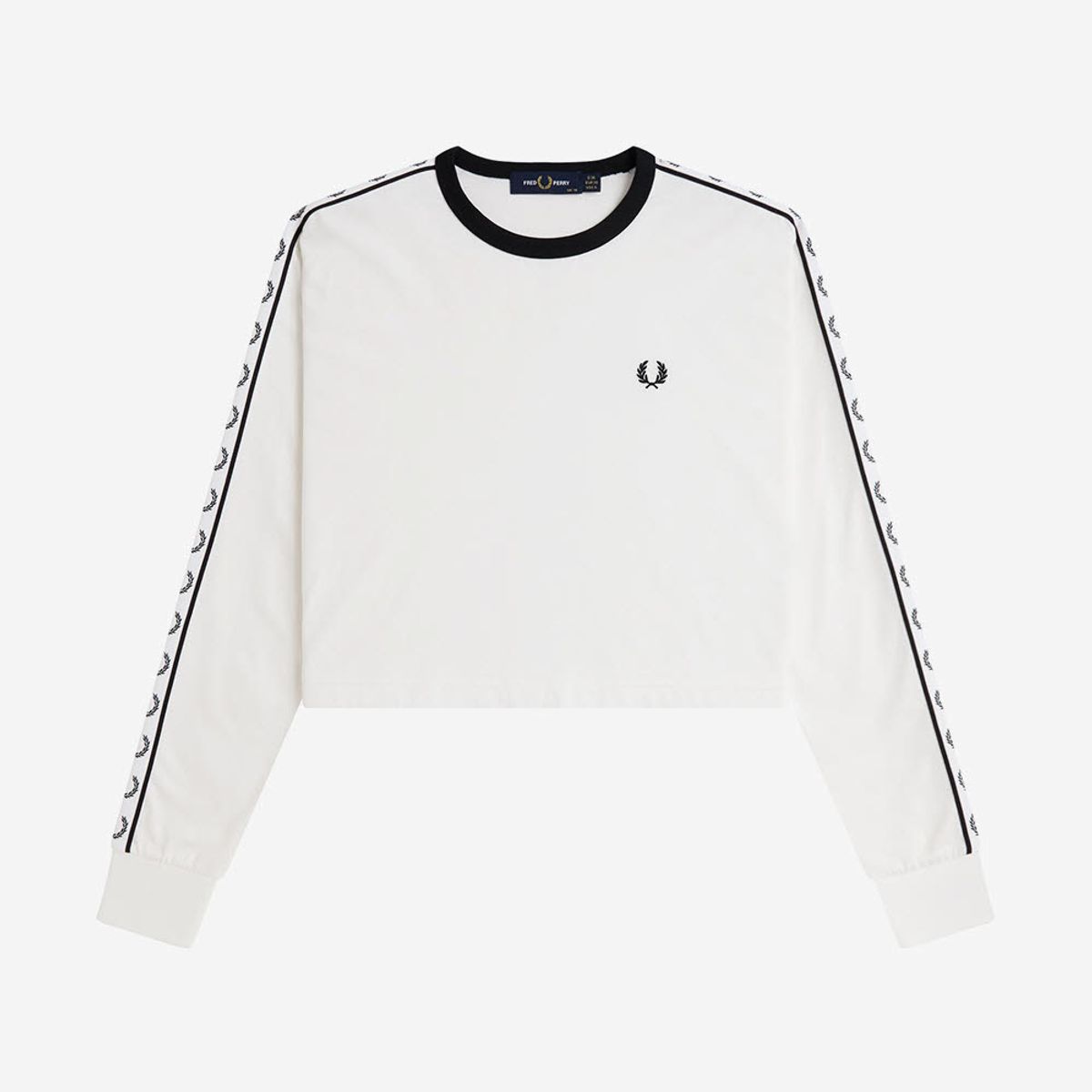 프레드페리(FRED PERRY) [Womens] 테잎 롱슬리브 티셔츠 - 스노우화이트 AFPF2531109-129