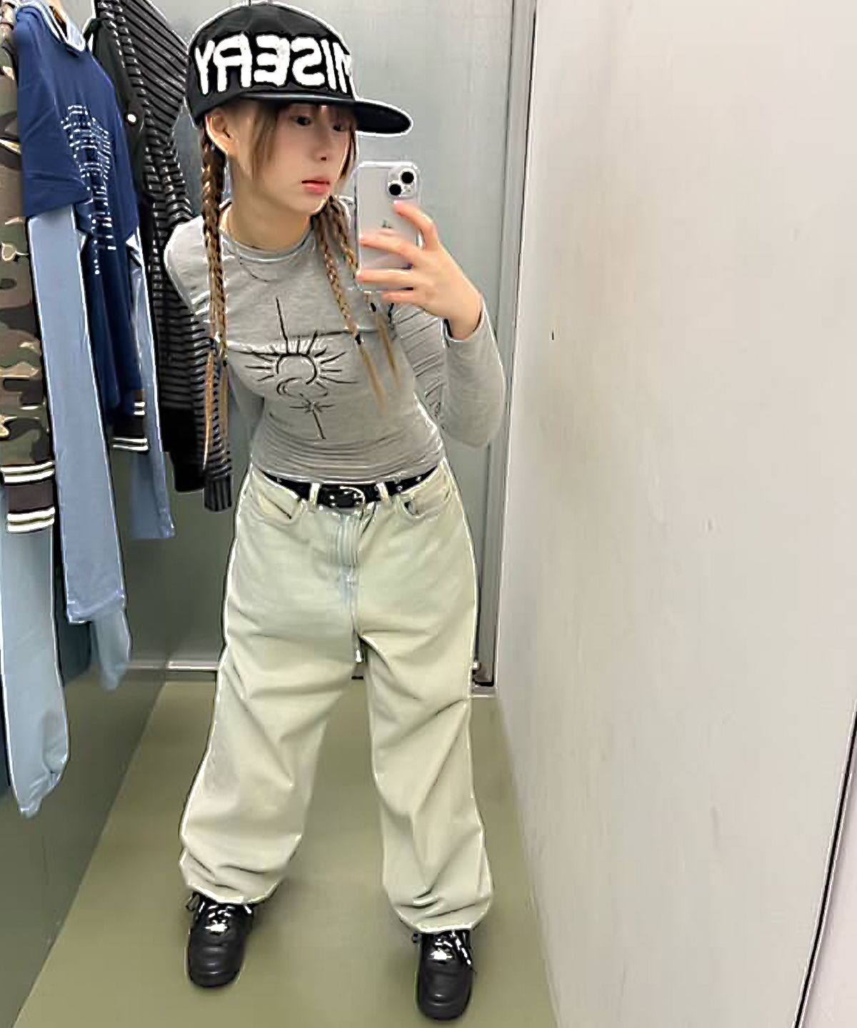 다미쉬(DAMISH) 데이 앤드 나이트 시어 롱 슬리브_그레이