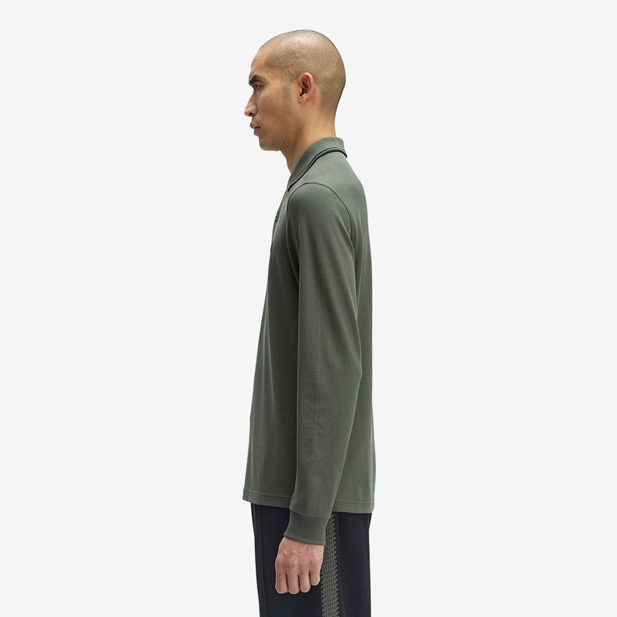 프레드페리(FRED PERRY) [M3636] 롱 슬리브 트윈 팁 프레드페리 셔츠 - 로렐리스그린/블랙 AFPM2533636-Z50