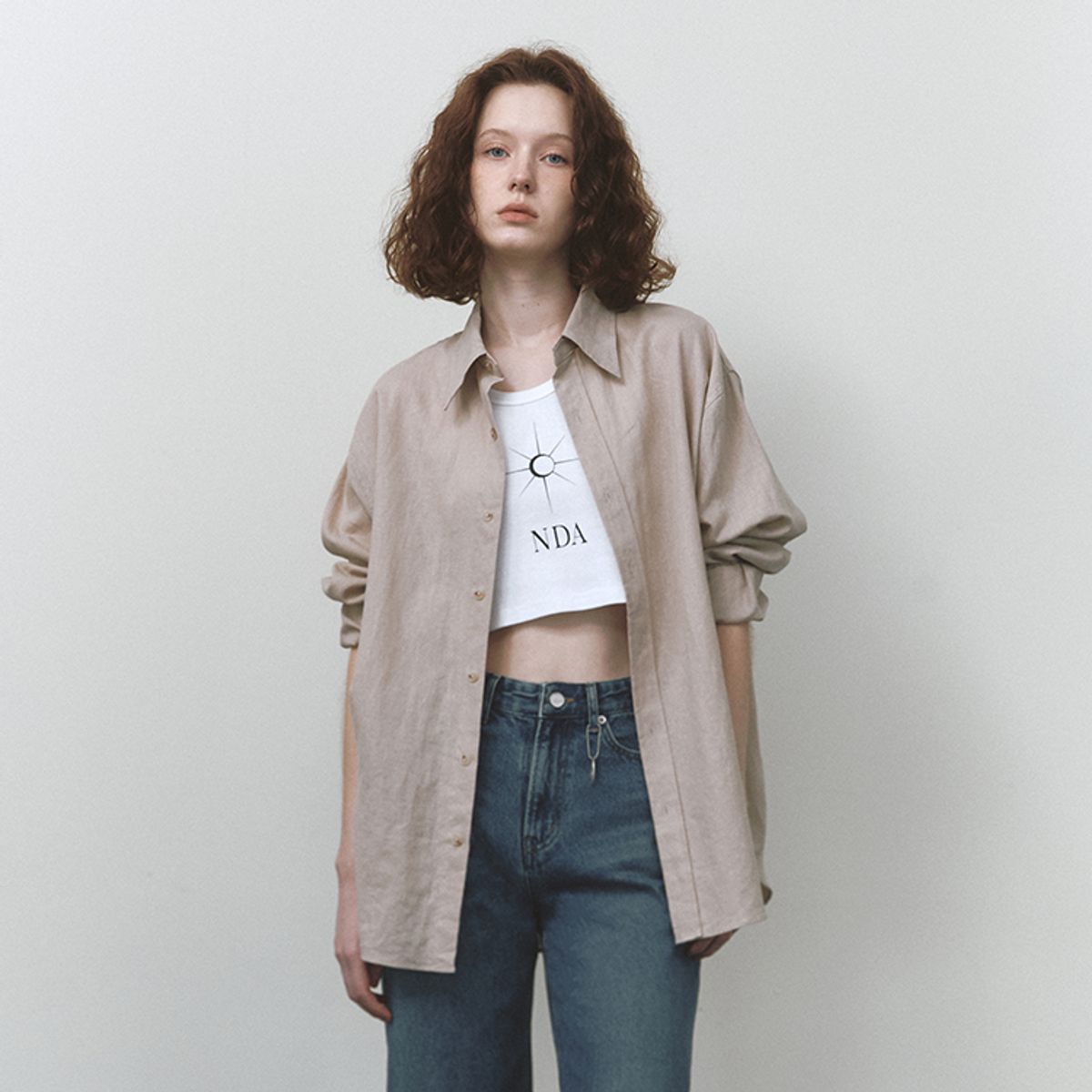 엔디에이 스튜디오(NDA STUDIO) Woody Overfit Linen Shirt _4color