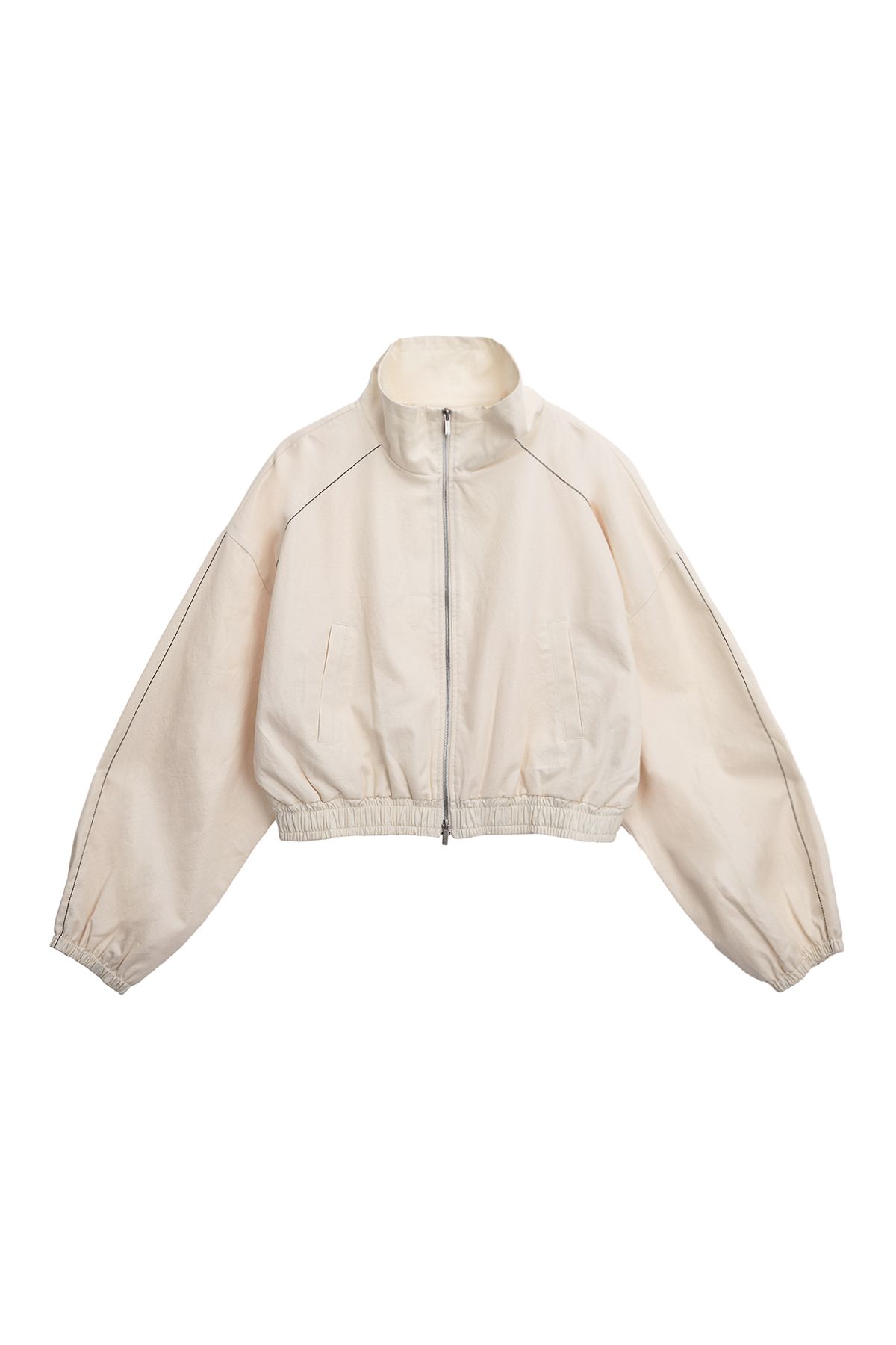 【MATIN KIM】24fw MATIN ROUGH COATING CROP BOMBER MUSINSA公式 | MATIN KIM MATIN ROUGH COATING CROP BOMBER IN CREAM